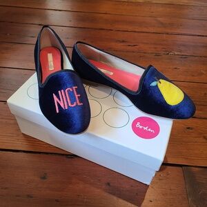 New Boden Nice Pear Slipper Cut Loafer Flats Size 7.5 EU 38